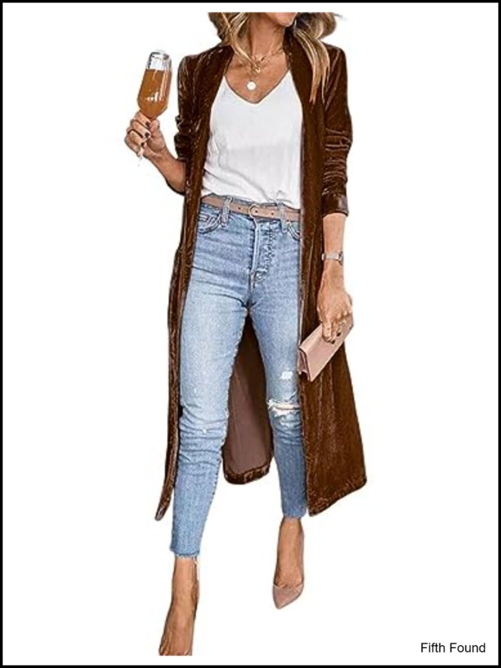 Women's Velvet Long Duster Cardigan Open Front Maxi Sweater Coat
